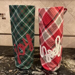 Potttery Barn Holiday Wine Bags